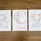 Cot Bedding - Pink Elephant Set 28
