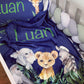 Cot Bedding - Navy Safari Set 4