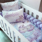 Cot Bedding - Lilac Unicorn Set 01