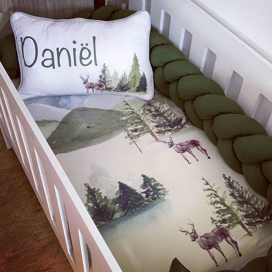 Cot Bedding - Olive Forrest Set
