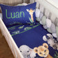 Cot Bedding - Navy Safari Set 4