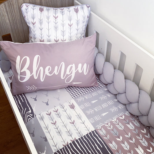 Cot Bedding - Purple Wild and Free Set 02