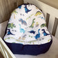 Cot Bedding - Blue Dinosaur Set 08
