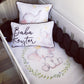 Cot Bedding - Blue Black Elephant Set 01