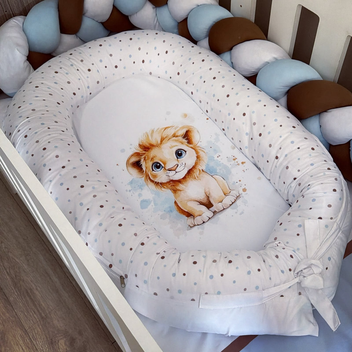 Cot Bedding - Blue Lion Set 01 Nest