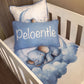 Cot Bedding - Blue Sleeping Elephant Set 02 | All Nursery Sets | Baby Bedding Sets South Africa | Soft Spot Kids | South Africa