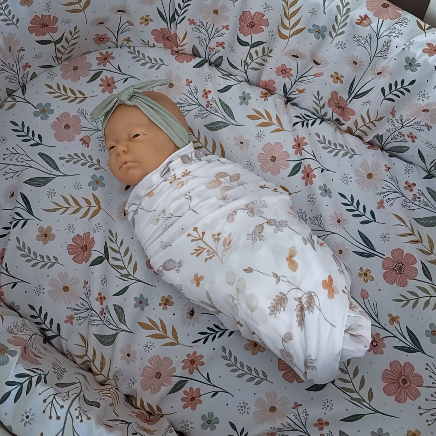 Cot Bedding - Boho Flower Set 02