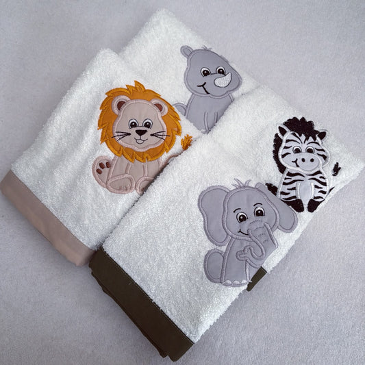 Cot Bedding - Boho Safari Set 02 Burp cloths