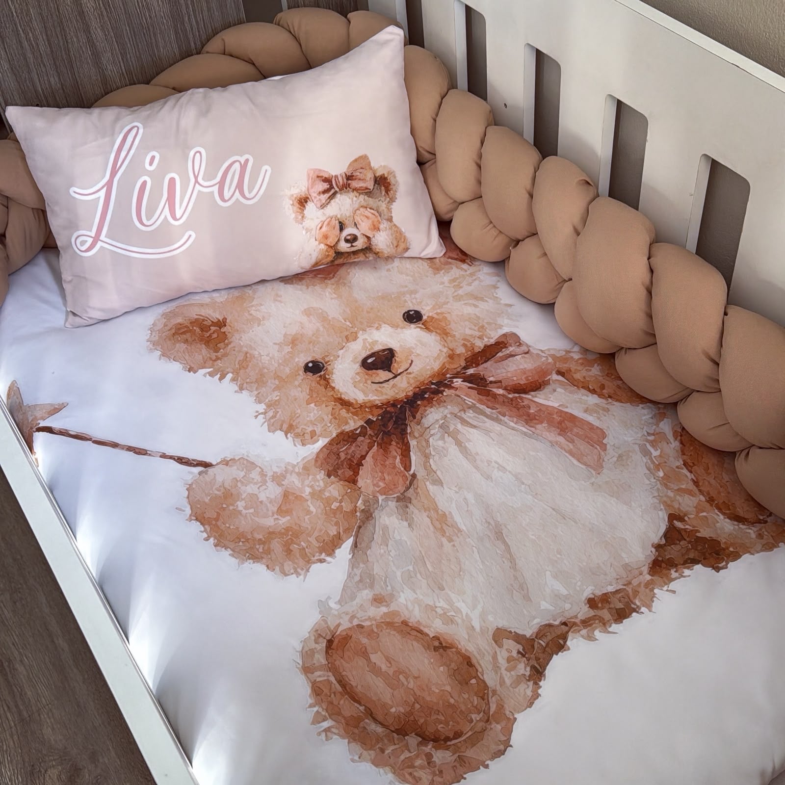 Cot Bedding - Brown Bear Set 01.1