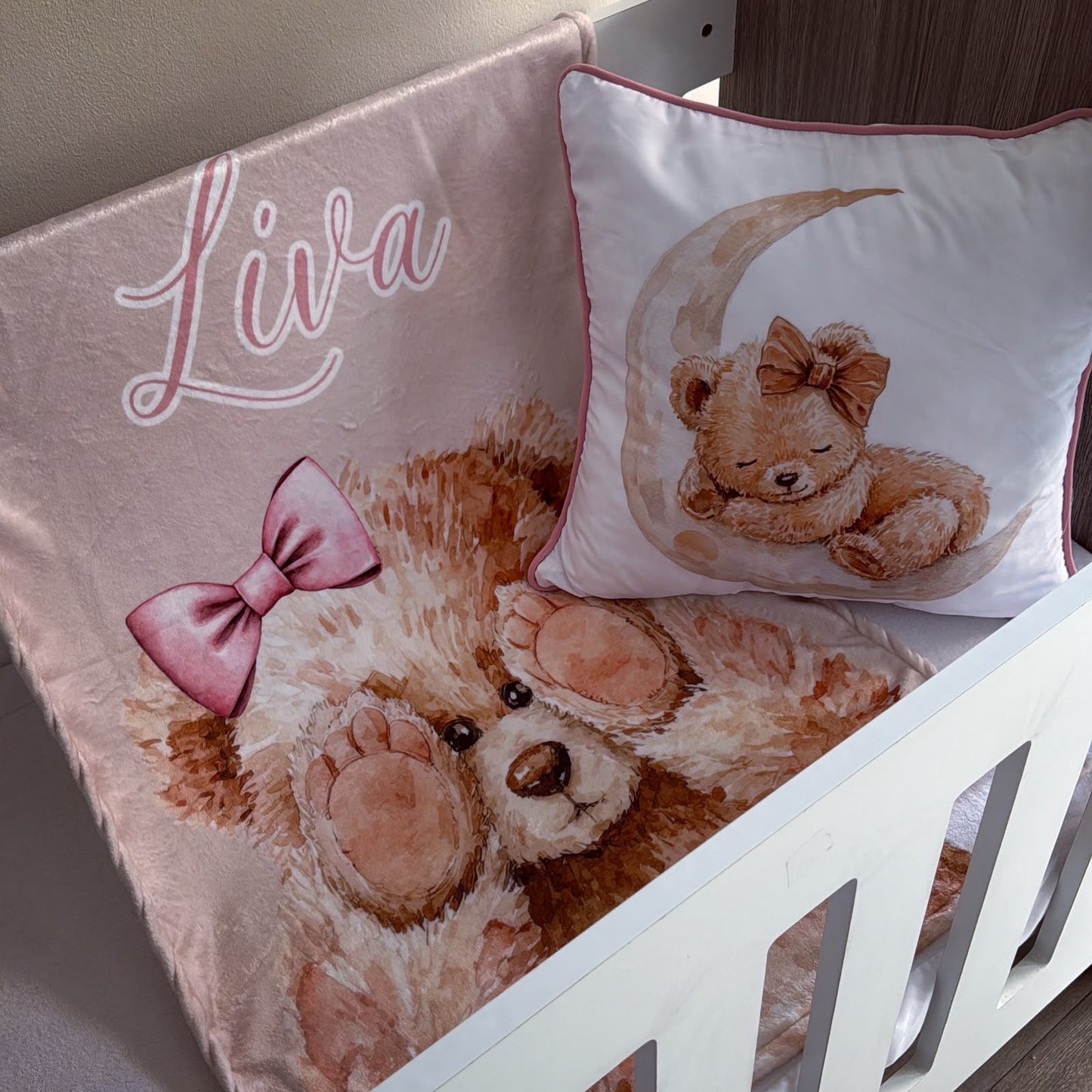 Cot Bedding - Brown Bear Set 01 Blanket