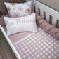 Cot Bedding - Check Flower Set 02 | All Nursery Sets | Baby Bedding Sets South Africa | Soft Spot Kids | South Africa