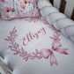 Cot Bedding - Dusty Pink Bow Set 02 | All Nursery Sets | Baby Bedding Sets South Africa | Soft Spot Kids | South Africa