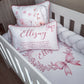 Cot Bedding - Dusty Pink Bow Set 02 | All Nursery Sets | Baby Bedding Sets South Africa | Soft Spot Kids | South Africa