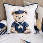 Cot Bedding - Navy Sailor Bear Set 01 Pillow | All Nursery Sets | Baby Bedding Sets South Africa | Soft Spot Kids | South Africa