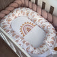 Baby crib bumper with rainbow pattern in a crib | All Nursery Sets | Baby Bedding Sets South Africa | Soft Spot Kids | South Africa