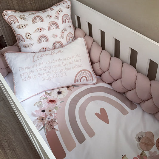 Cot Bedding - Pink Boho Rainbow Set 08