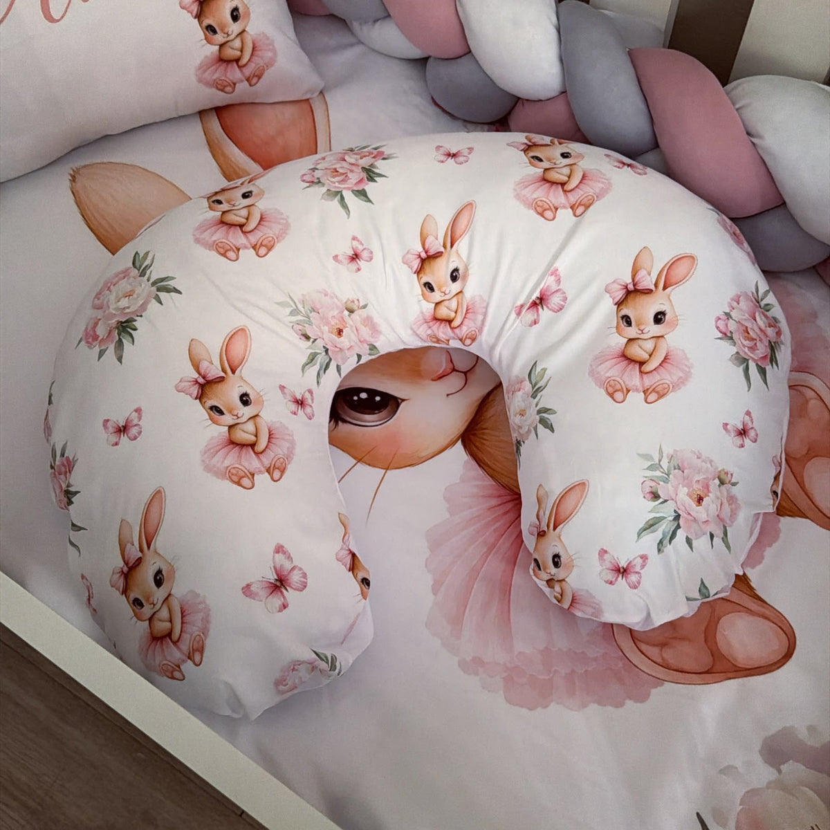 Cot Bedding - Pink Bunny Set 39