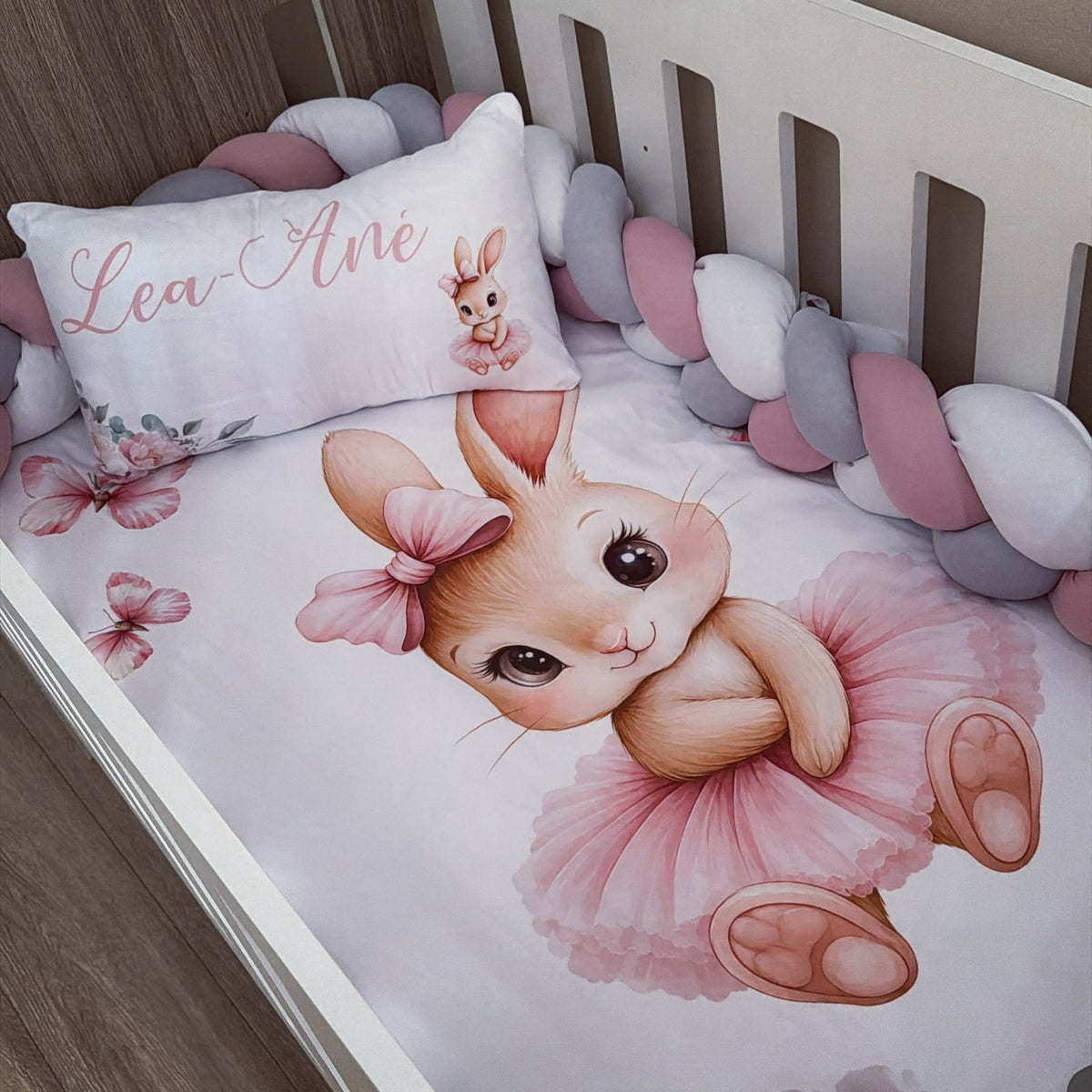 Cot Bedding - Pink Bunny Set 39