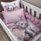 Cot Bedding - Pink Elephant Set 54 | All Nursery Sets | Baby Bedding Sets South Africa | Soft Spot Kids | South Africa