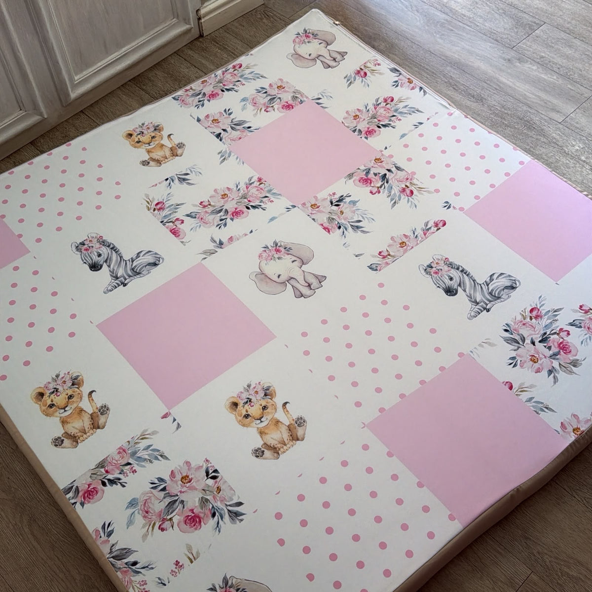 Cot Bedding - Pink Safari Set 33 Playmat