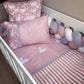 Children's crib with pink bedding and swan design, personalized with 'Mila'. | All Nursery Sets | Baby Bedding Sets South Africa | Soft Spot Kids | South Africa