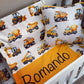 Cot Bedding - Yellow Construction Set 02 | All Nursery Sets | Baby Bedding Sets South Africa | Soft Spot Kids | South Africa