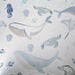 Pattern of whales, turtles, and seahorses on a textured white background | All Nursery Sets | Baby Bedding Sets South Africa | Soft Spot Kids | South Africa