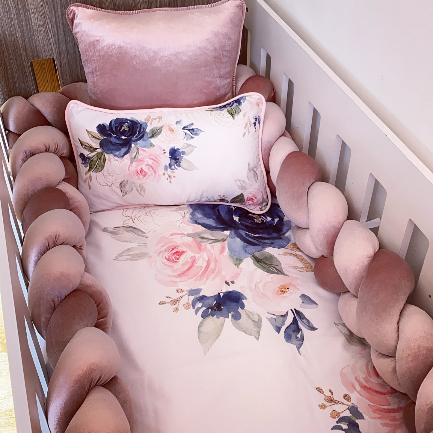 Cot Bedding - Pink Flower Set 06