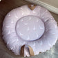 Round Doughnut - Goose 01 cushion with duck pattern on a wooden floor | Baby Doughnut Cushions | Infant Support Pillows | Soft Spot Kids | South Africa
