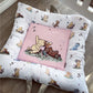 Baby crib bumper with cartoon characters and a pink pillow featuring a bear and tiger. | All Nursery Sets | Baby Bedding Sets South Africa | Soft Spot Kids | South Africa