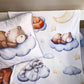 Cot Bedding - Blue Grey Woodlands Set