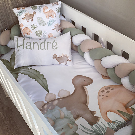 Cot Bedding - Stone Dinosaur Set 01