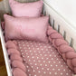 Cot Bedding - Dusty Pink Dots Set 01