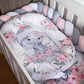 Cot Bedding - Pink Elephant Set 41