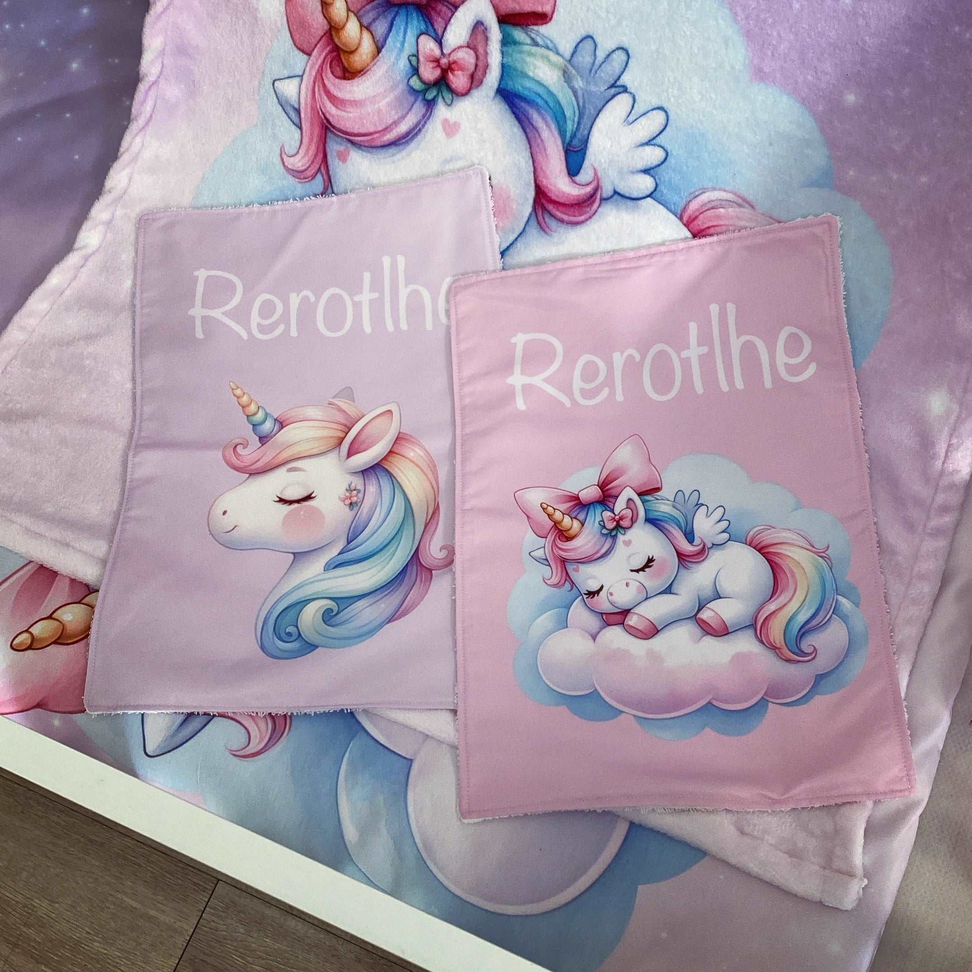 Cot Bedding - Pink Unicorn Set 01