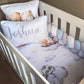 Cot Bedding - Blue Grey Woodlands Set