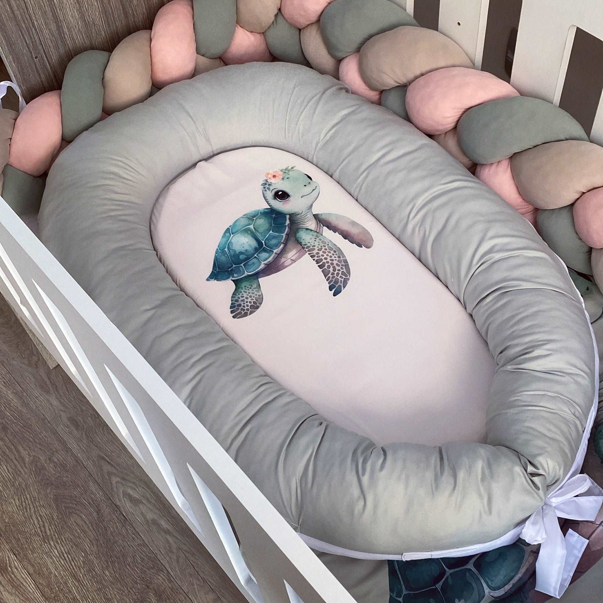 Cot Bedding - Coral Turtle Set 01