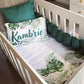 Cot Bedding - Emerald Green Leaf Set 02 | All Nursery Sets | Baby Bedding Sets South Africa | Soft Spot Kids | South Africa