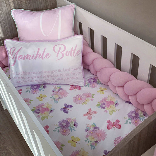 Cot Bedding - Pink Butterfly Set 01