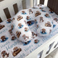 Cot Bedding - Blue Otter Set 01