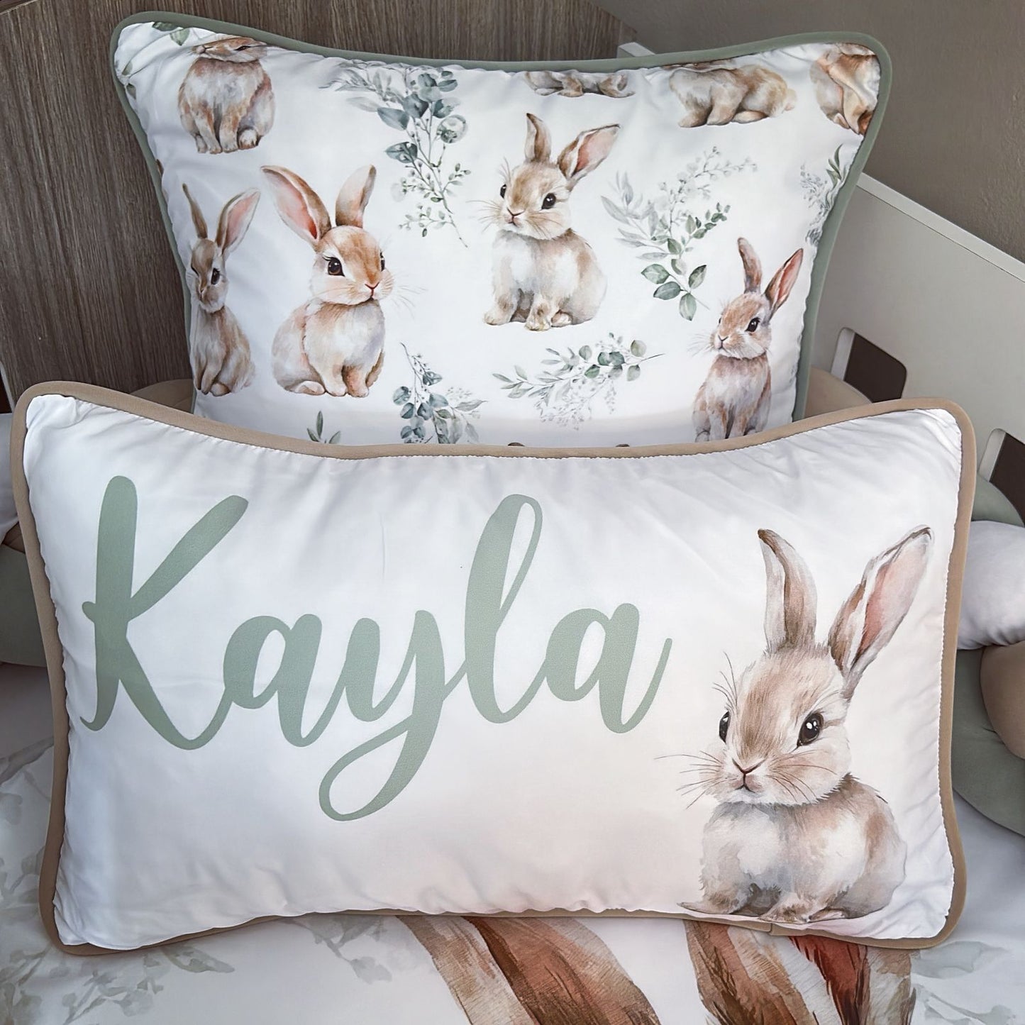 Cot Bedding - Stone Bunny Set 01
