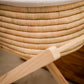 Close-up of a woven basket with a wooden handle on a blurred background | Baby Essentials | All Baby Products | Soft Spot Kids | South Africa