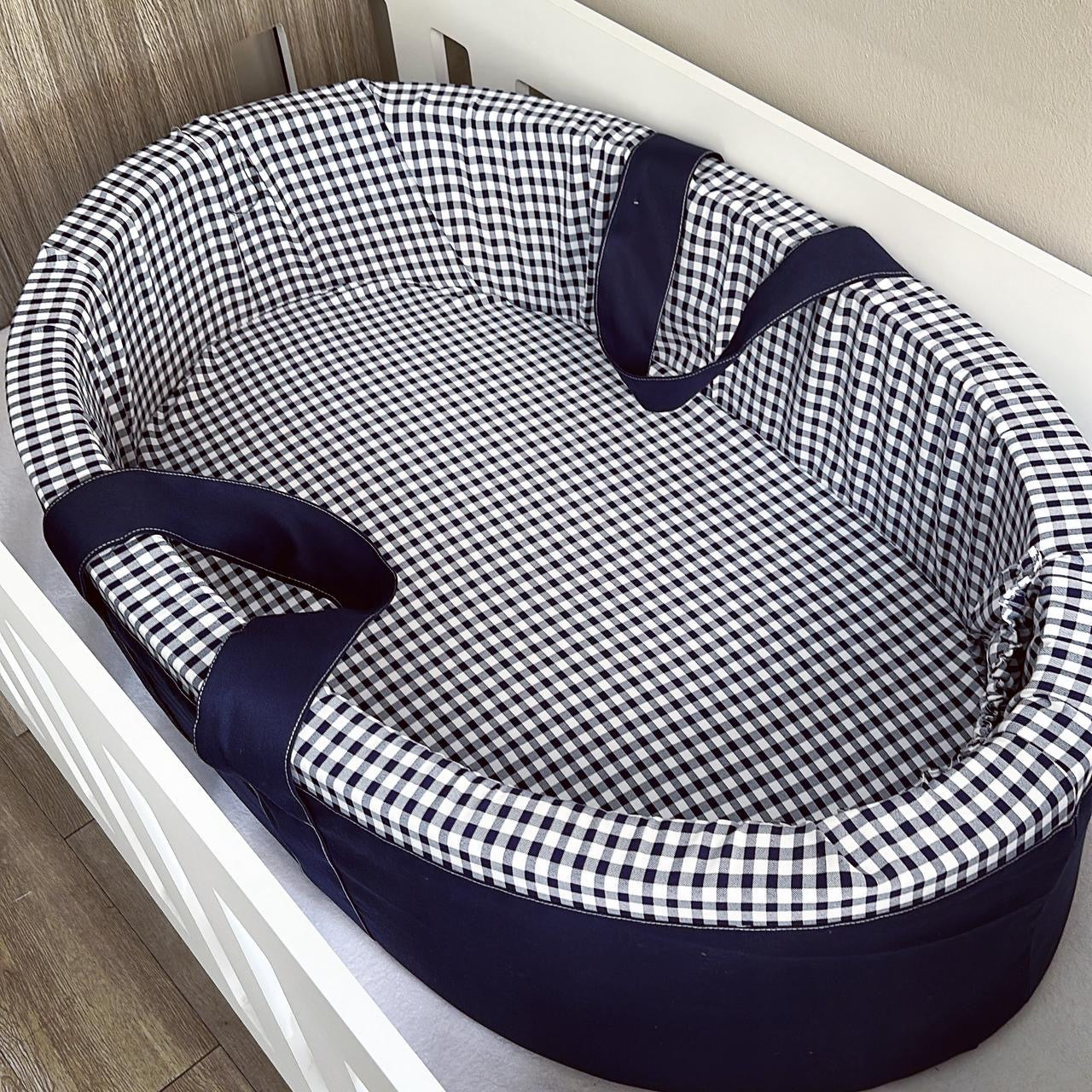 Carry Cot - Black Check 02