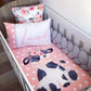 Cot Bedding - Coral Cow Set 01