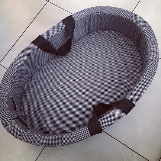 Carry Cot - Black Check 01