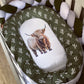 Cot Bedding - Olive Grey Highland Cow Set 01