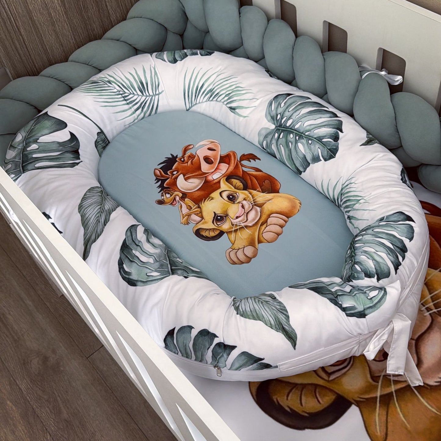 Cot Bedding - Sage Lion King set 01