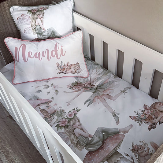 Cot Bedding - Pink Fairy Set 07