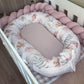Cot Bedding - Check Flower Set 02 | All Nursery Sets | Baby Bedding Sets South Africa | Soft Spot Kids | South Africa
