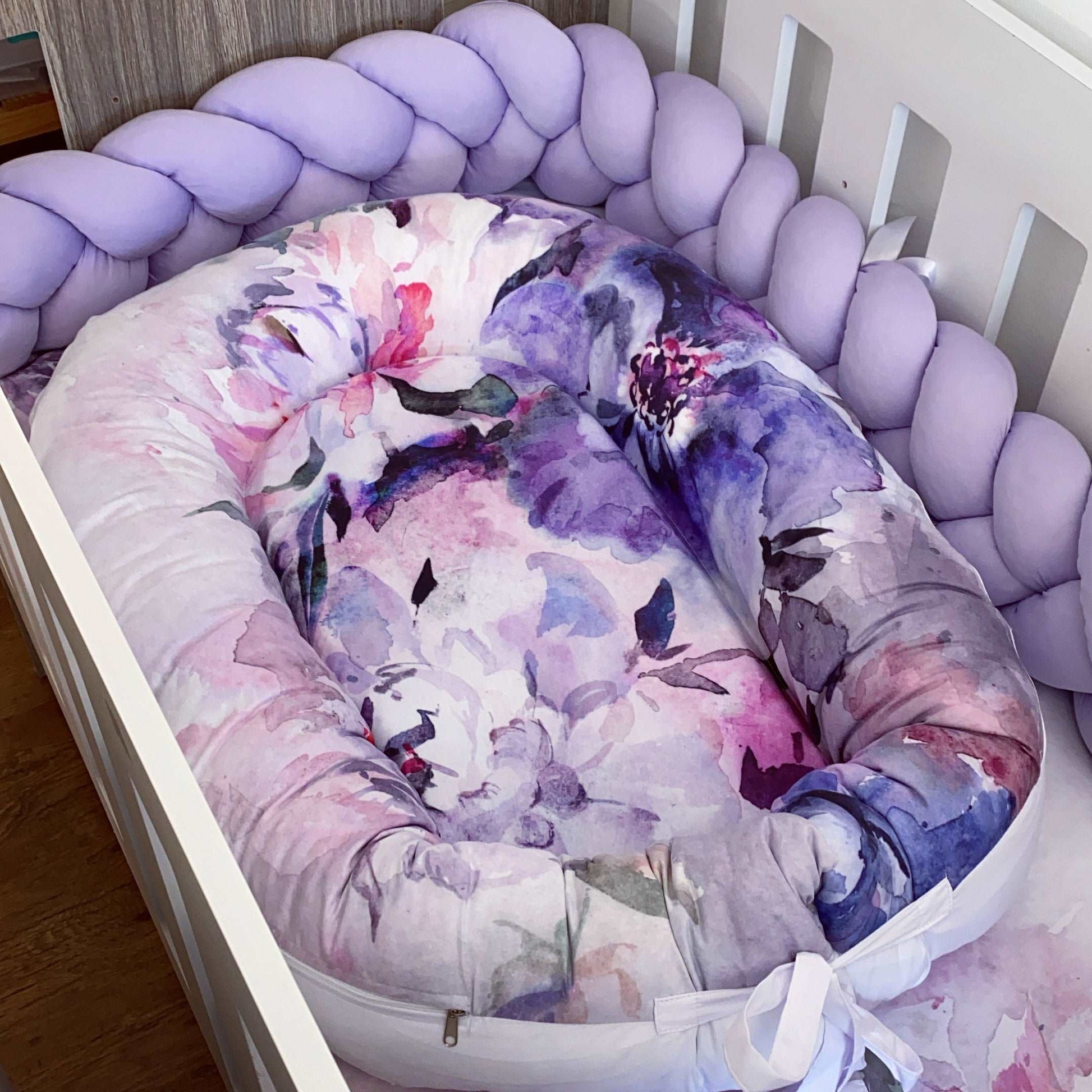 Cot Bedding - Lilac Elephant Set 01